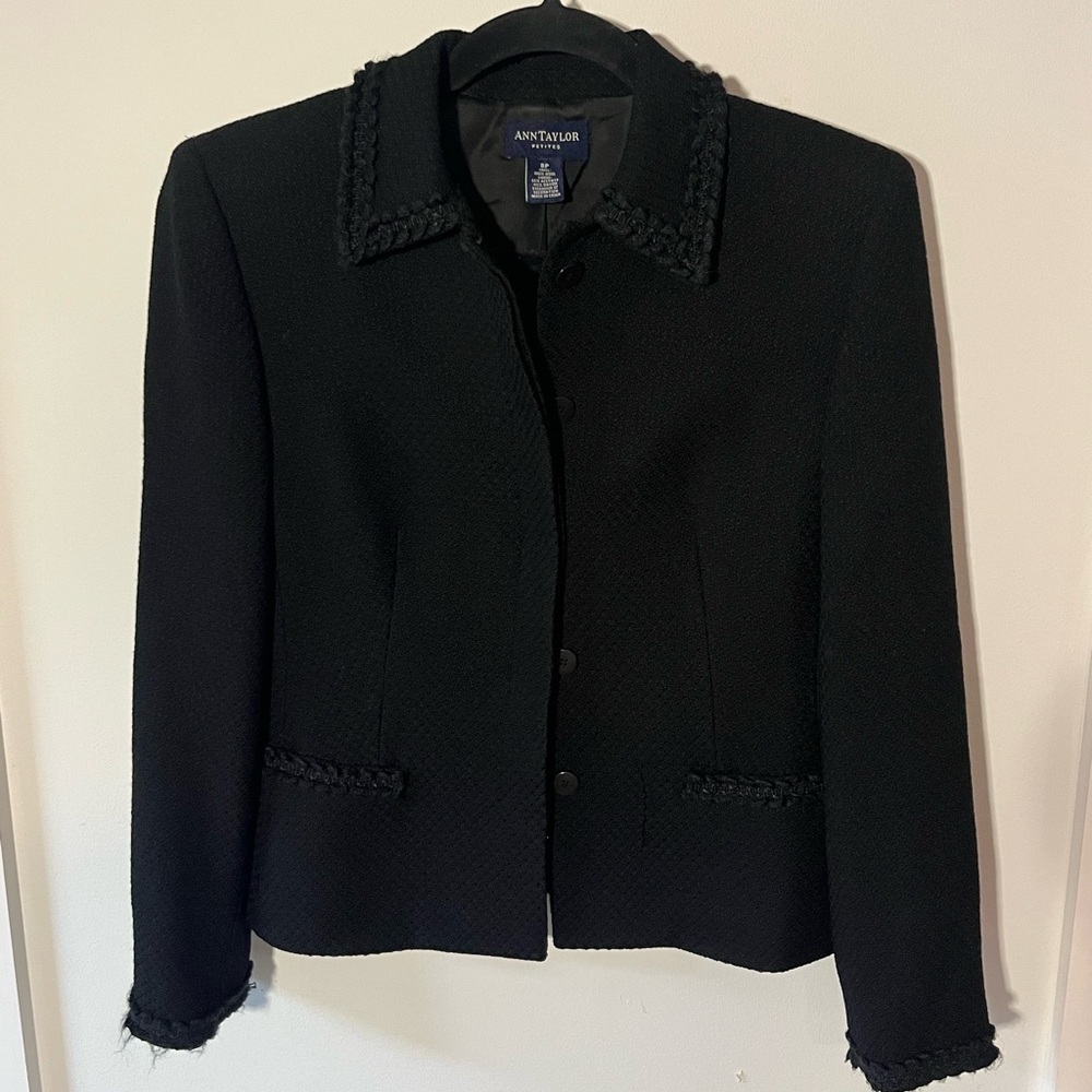 Ann Taylor Charcoal Wool Jacket